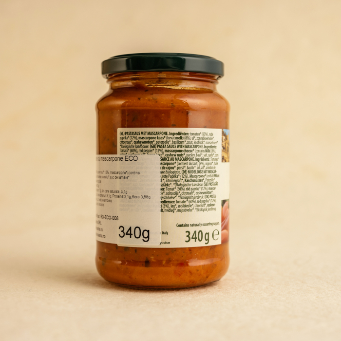 Sos paste rosii cu mascarpone ECO - 340g (fara zahar adaugat) [2]