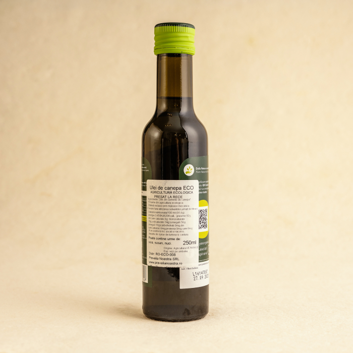 Ulei de canepa ECO 250ml - presat la rece [3]