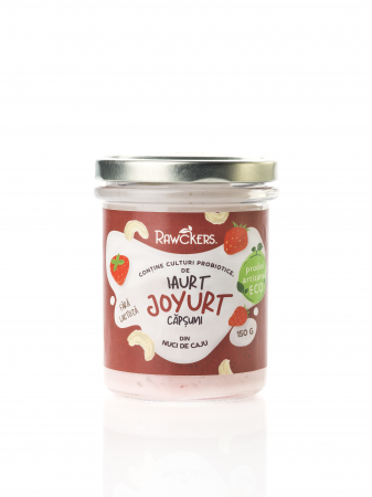 BAUTURI / LAPTE VEGETAL - Joyurt - Iaurt din nuci caju cu capsuni ECO - Rawckers