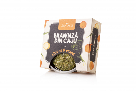 NUCI ȘI SEMINȚE - Branza de caju ECO maturata, cu chives & ceapa 150g