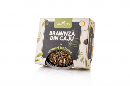NUCI ȘI SEMINȚE - Branza de caju ECO maturata cu ierburi italiene 150g