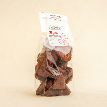 FRUCTE DESHIDRATATE - Capsuni infuzate in suc de mere 200G