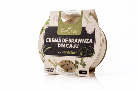 CREME SI PASTE TARTINABILE - Crema brawnza de caju ECO , cu verdeturi 150g