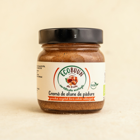 PRODUSE - Crema de alune de padure, 180g, ECOBuun (fara zahar)(vegan)