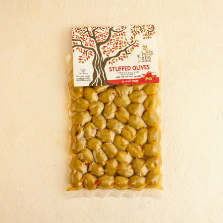 MĂSLINE - Masline verzi ardei kapia - 400g