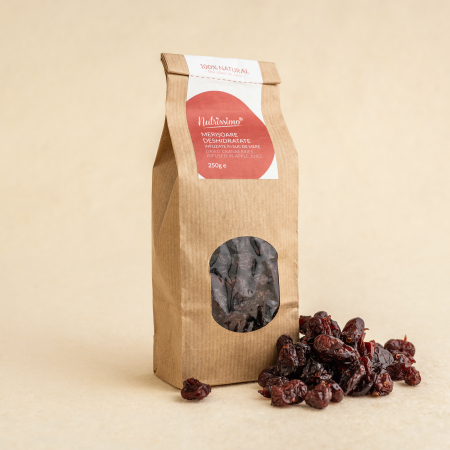 FRUCTE DESHIDRATATE - Merișoare infuzate în suc de mere 250g