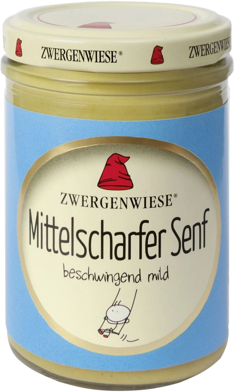 CREME SI PASTE TARTINABILE - Muștar mediu picant fără gluten BIO 160 ml – Zwergenwiese