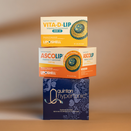 Toate Produsele - Pachet Plasma Hipertonic Quinton, Vitamina C Lipozomală Ascolip 1000 mg LIPOSHELL®, Vitamina D Lipozomala 4000UI