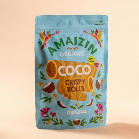 PRODUSE - Rulouri crocante din cocos, 140g ECO