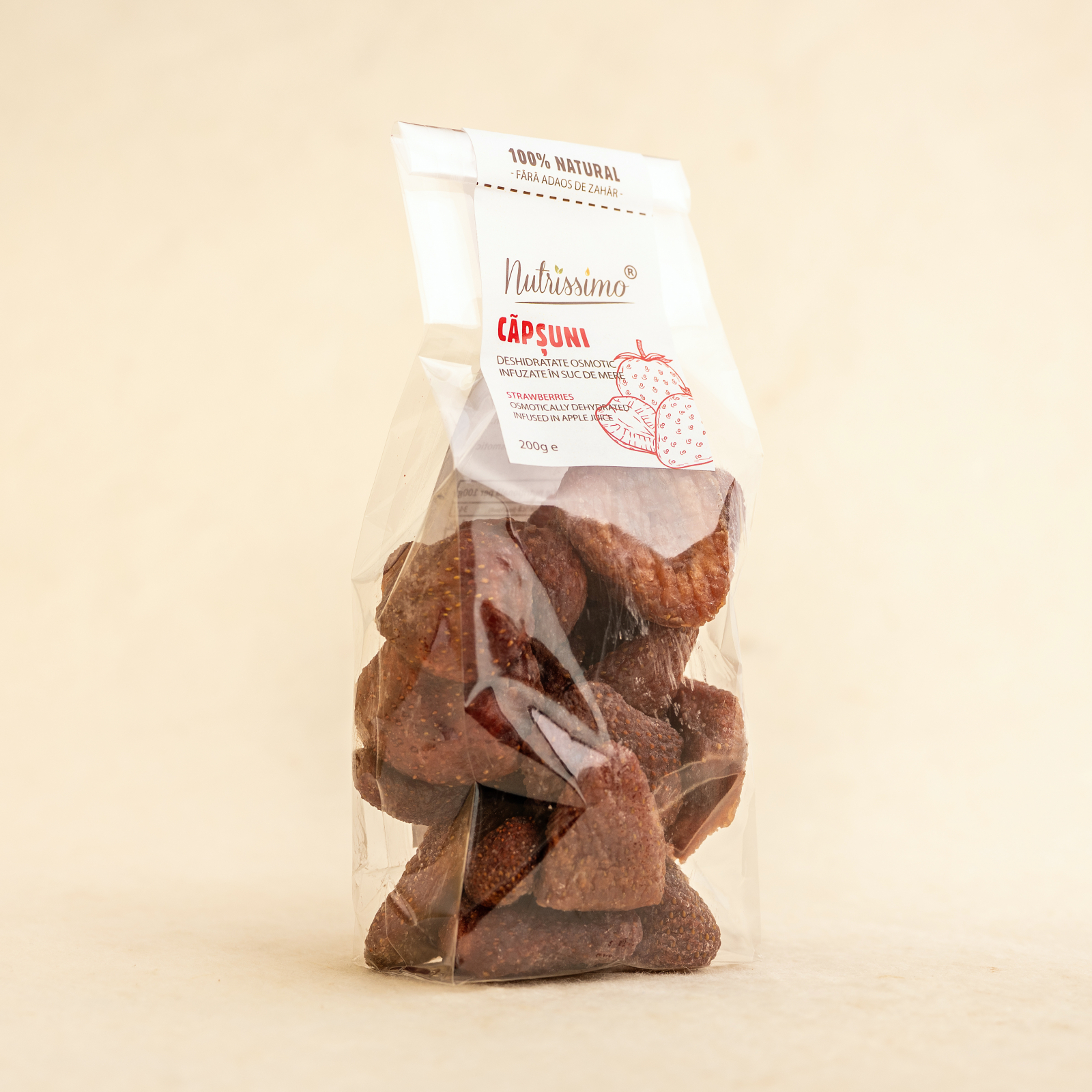 Capsuni infuzate in suc de mere 200G