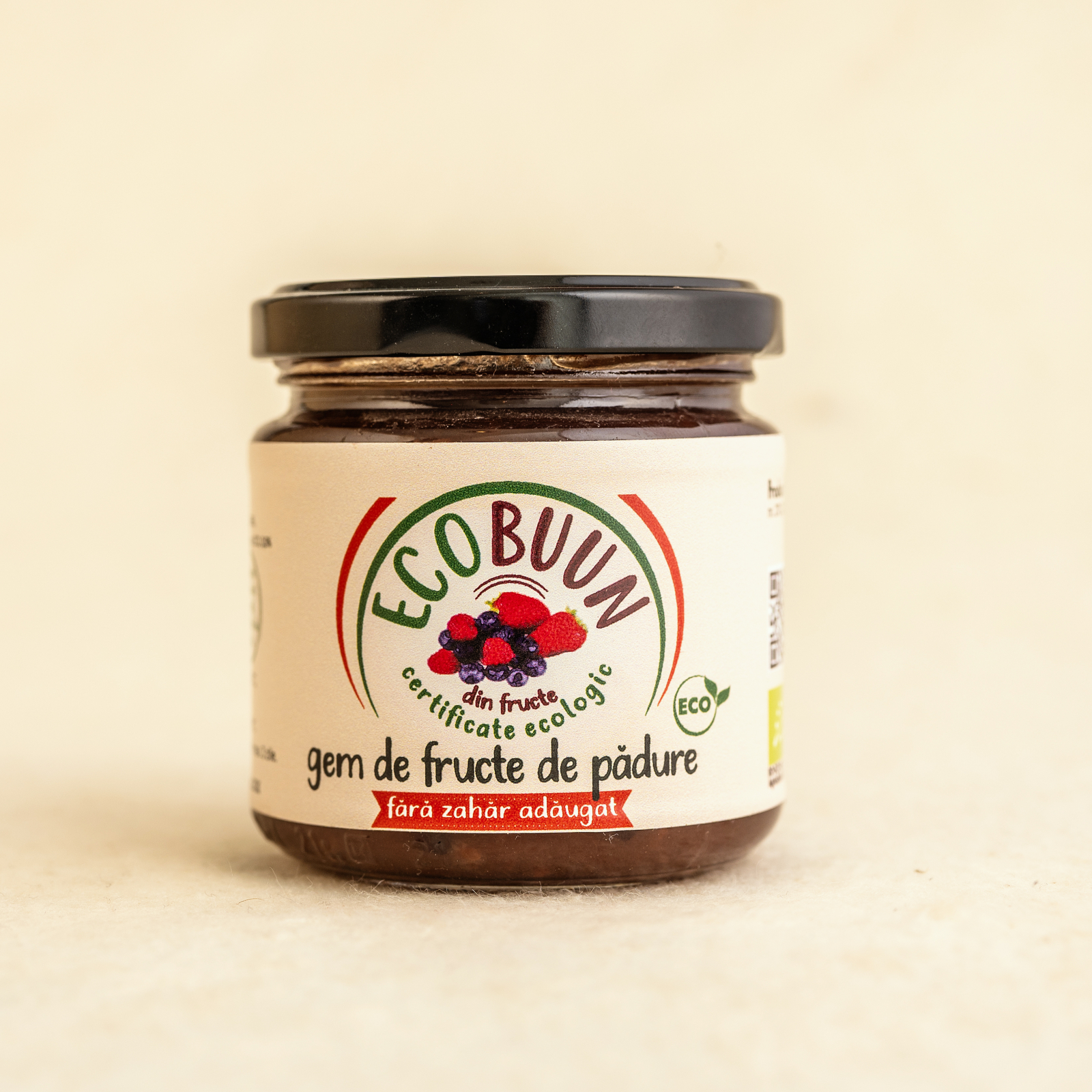 Gem de fructe de padure, ECOBuun, ECO, 200g (fara zahar)