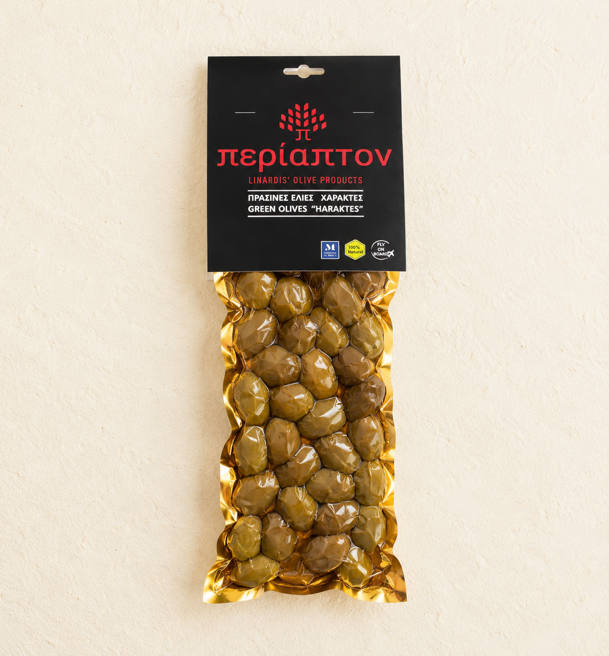 Masline verzi Halkidiki Haraktes, crestate, Linardis - 350 g