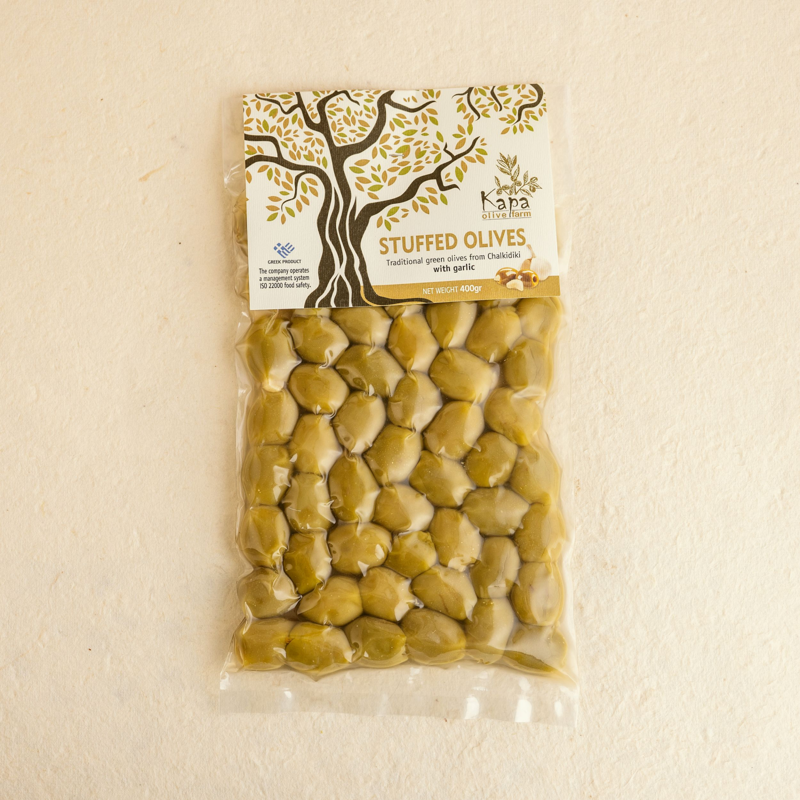 Masline verzi usturoi 400g