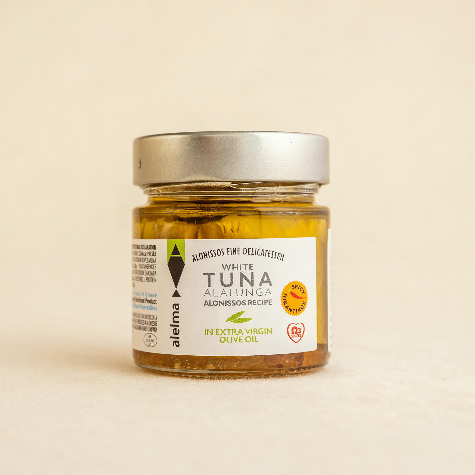 Ton alb Alalunga picant in ulei masline extravirgin 212g