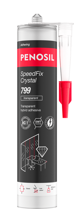 PENOSIL SpeedFix Crystal 799 adeziv hibrid transparent cartuș 280 ml [2]