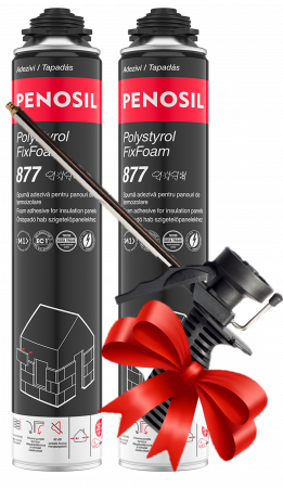 Adezivi - Pachet PROMOȚIONAL 2 bucăți spumă adezivă polistiren + PISTOL aplicare