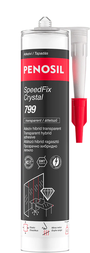 Toate produsele - PENOSIL SpeedFix Crystal 799 adeziv hibrid transparent cartuș 280 ml
