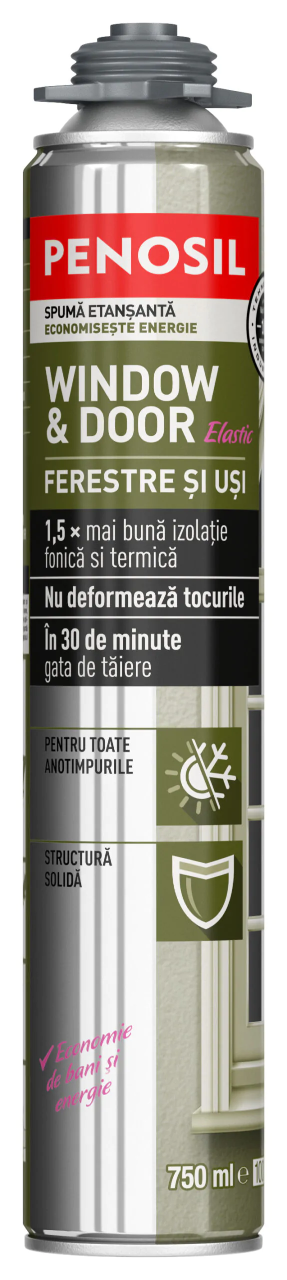 Toate produsele - PENOSIL Window & Door Elastic spumă poliuretanică elastică pentru ferestre și uși 750 ml