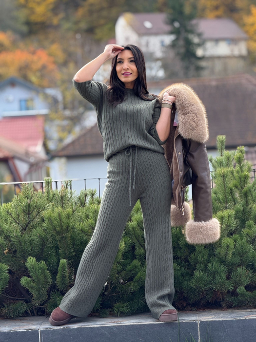 Compleu dama kaki tricotat cu model impetit [4]