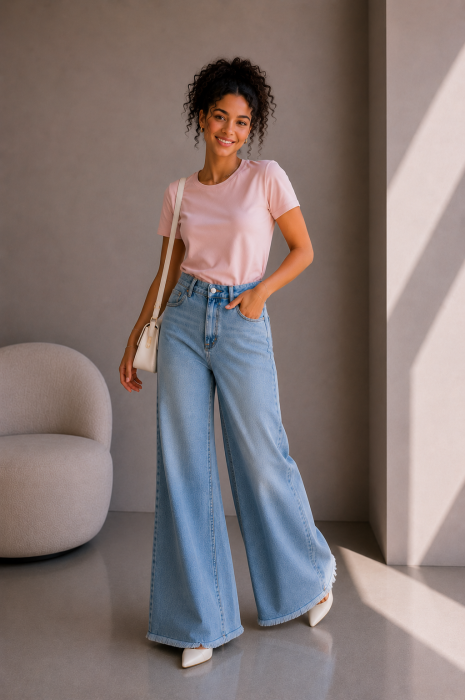 Blugi dama drepti albastri [3]