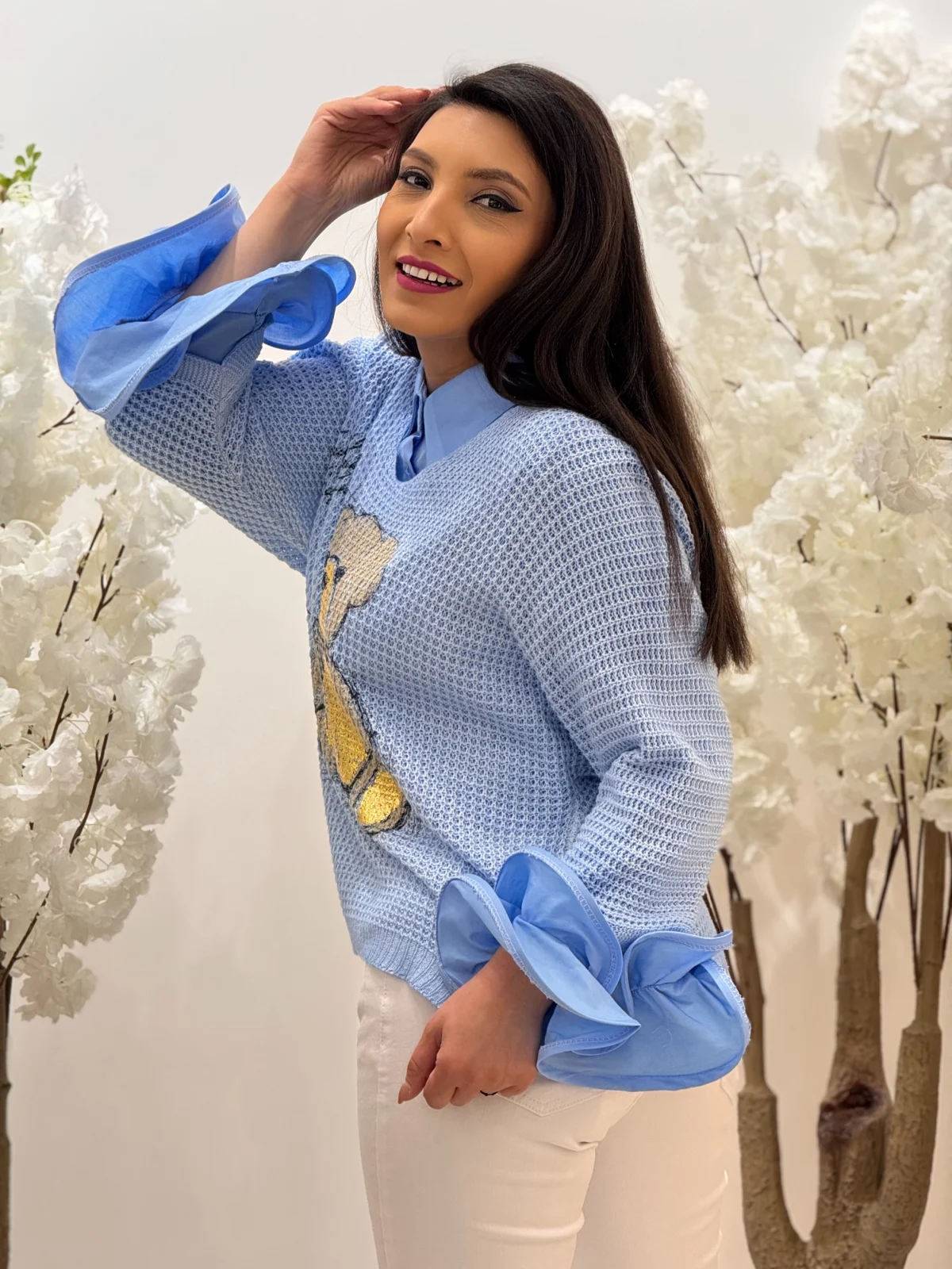 Bluza albastra cu ursulet [4]