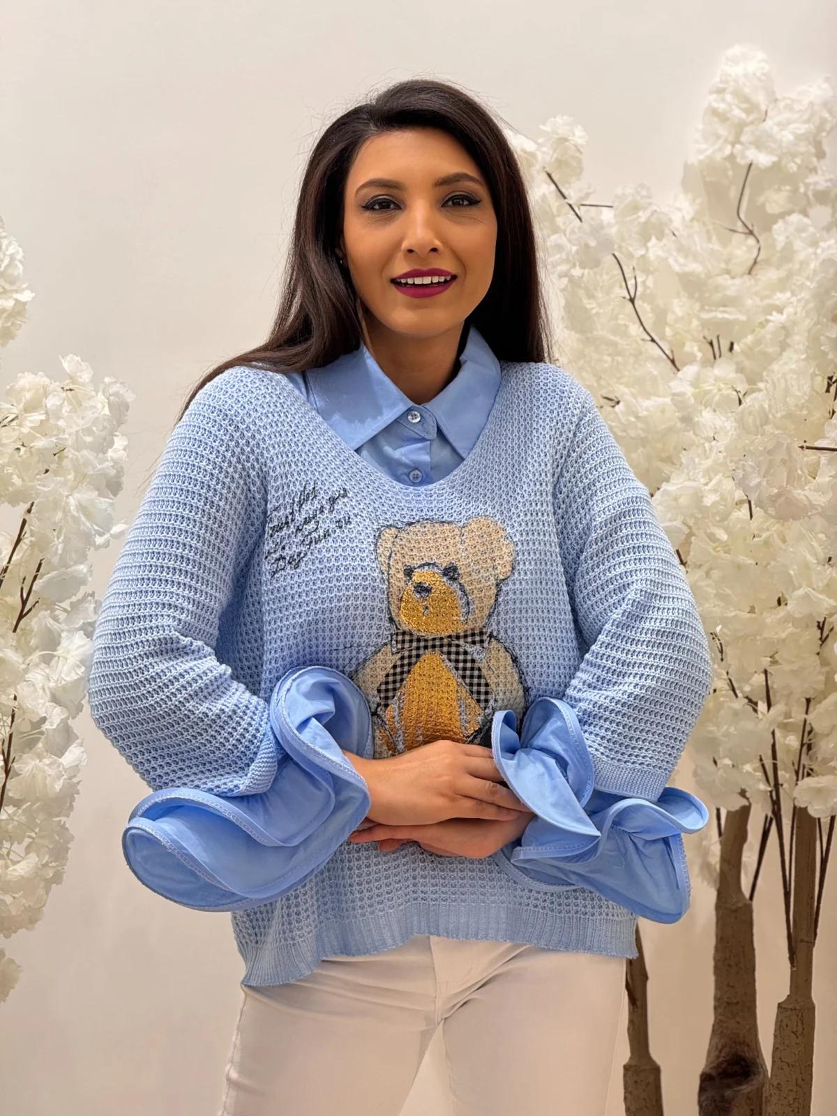 Bluza albastra cu ursulet [2]