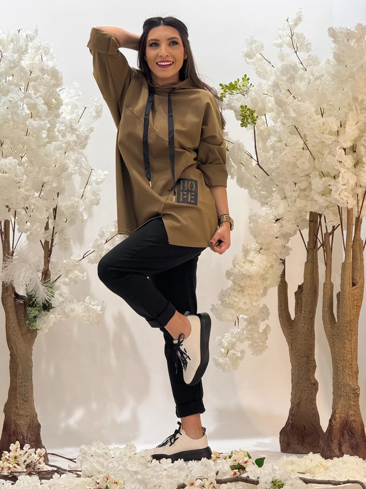 Bluza asimetrica hope cu gluga [3]
