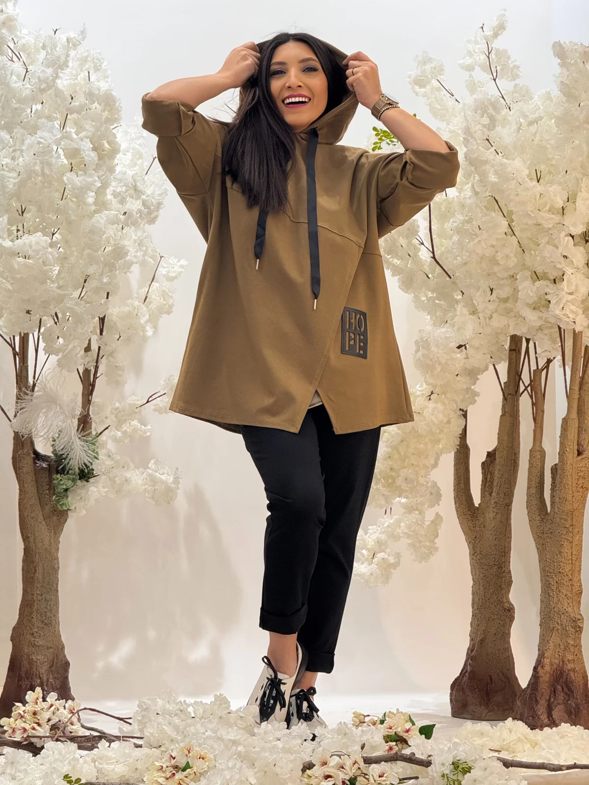Bluza asimetrica hope cu gluga [2]