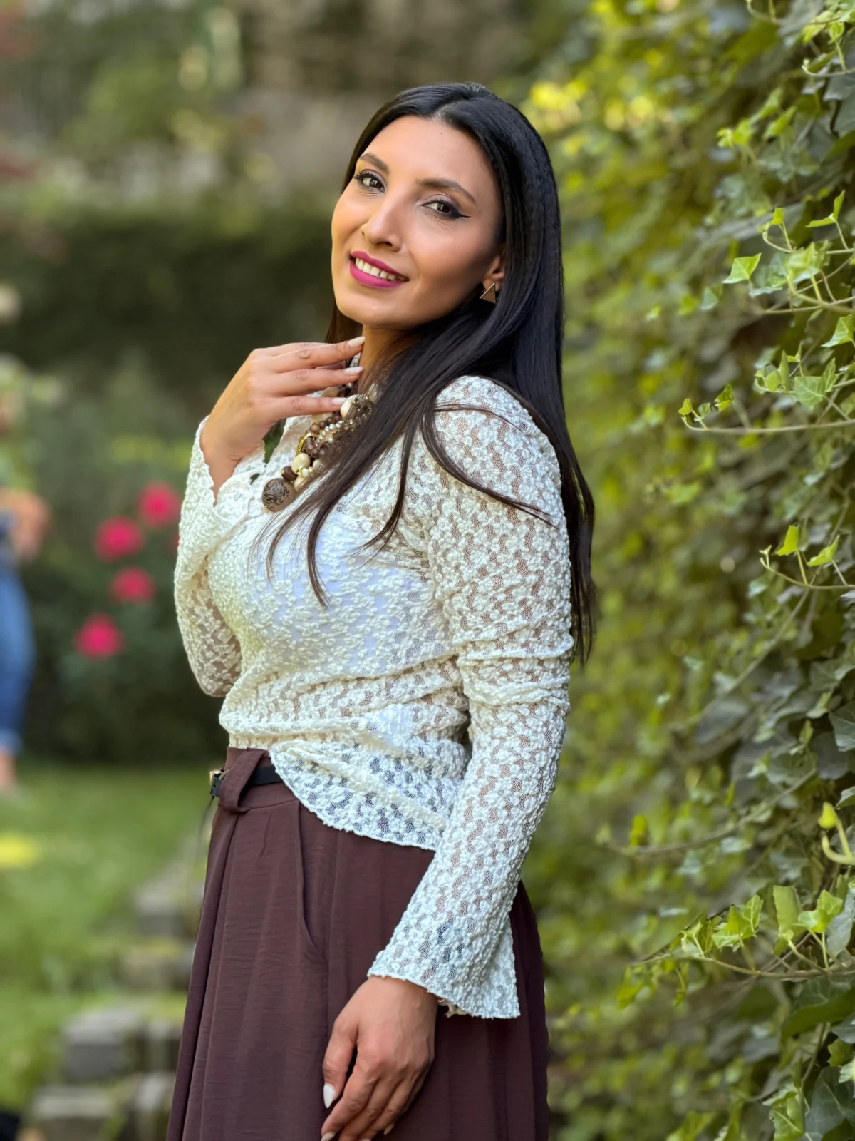Bluza dama alba din dantela [2]