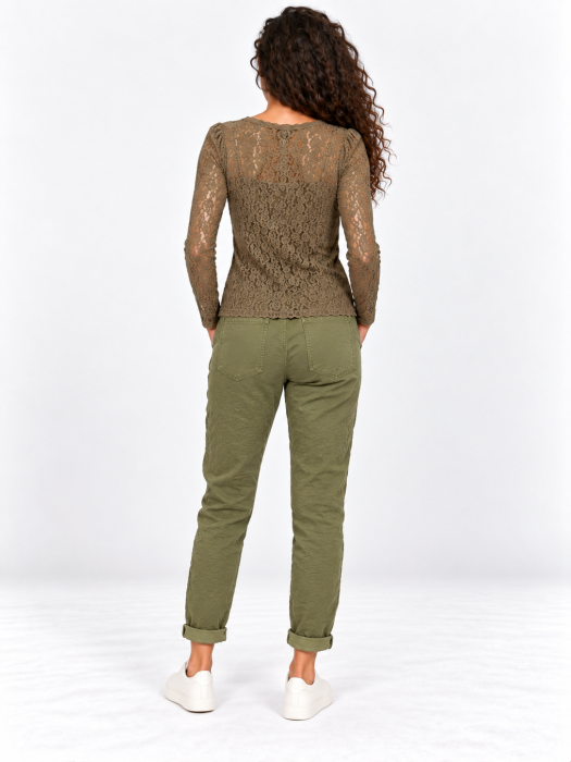 Bluza dama bej din dantela [4]