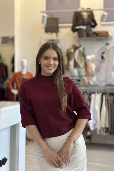 Bluza dama bordo stil fluture
