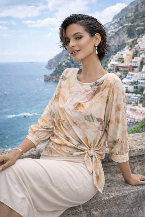 Bluza dama eleganta cu imprimeu romantic floral [2]