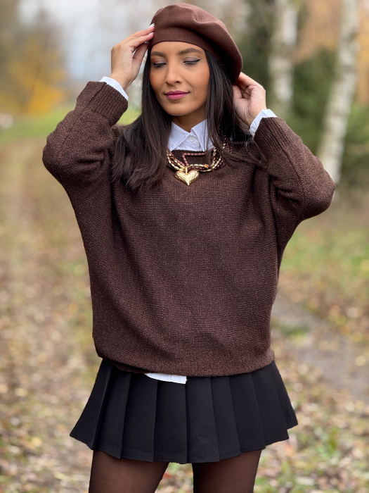 Bluza dama maro cu funda la spate [2]