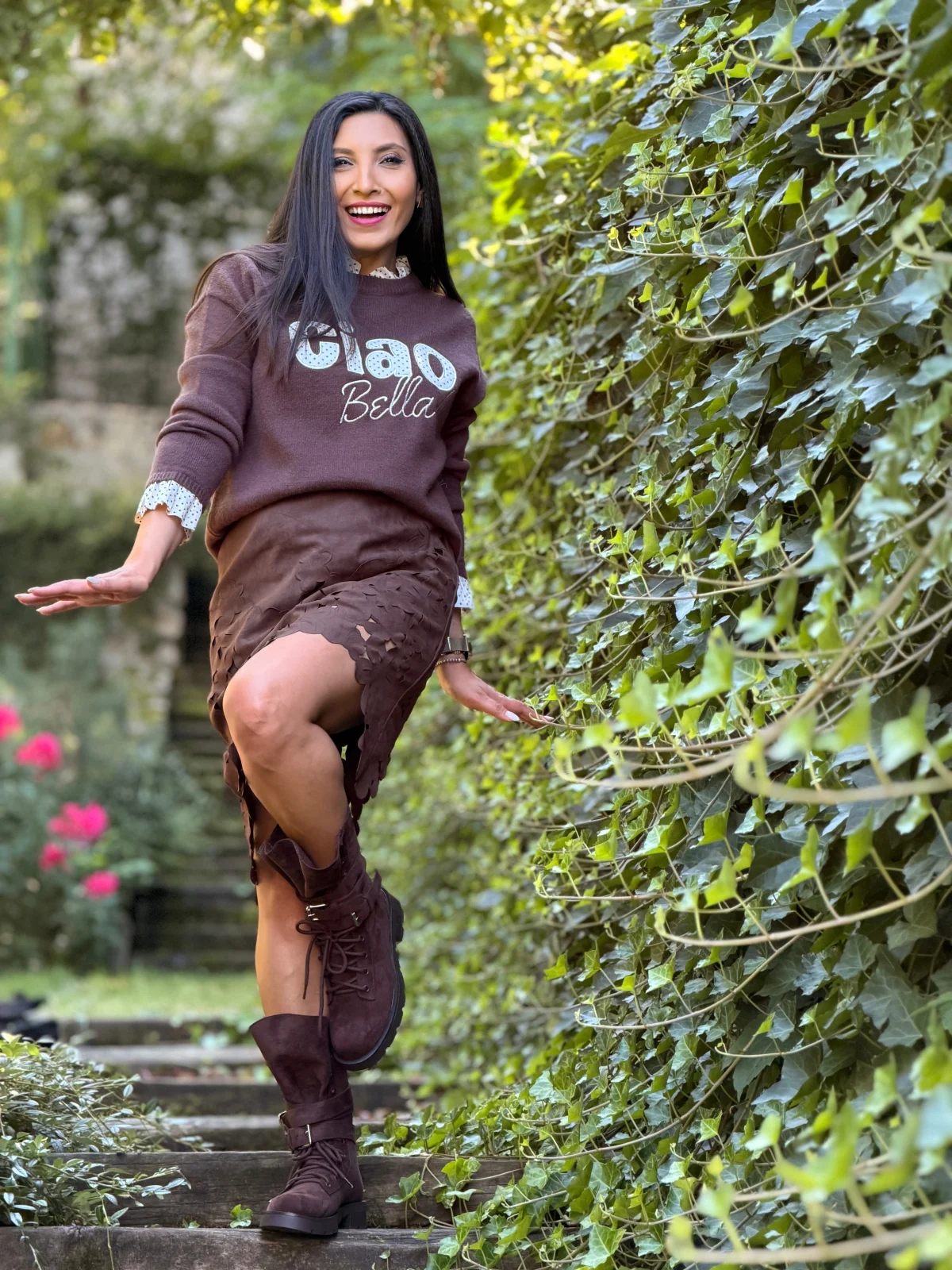 Bluza dama maro cu imprimeu CIAO BELLA [5]