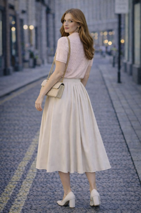 Bluza dama roz somon cu guler si ursulet [4]