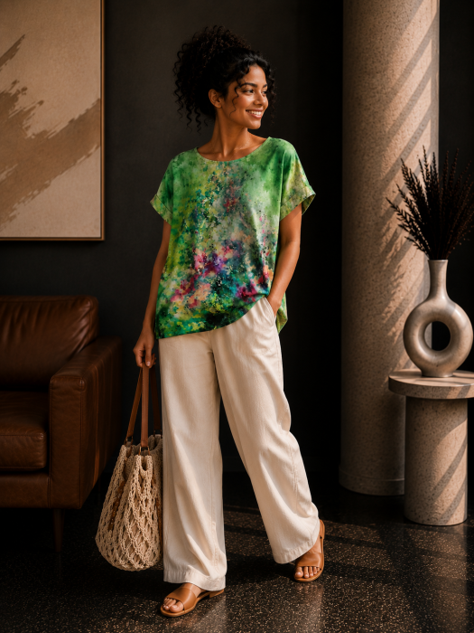 Bluza dama verde cu imprimeu Picasso [4]
