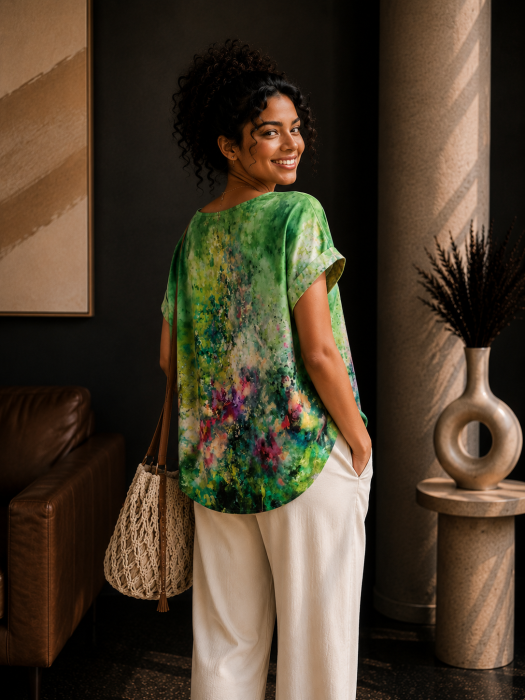 Bluza dama verde cu imprimeu Picasso [3]
