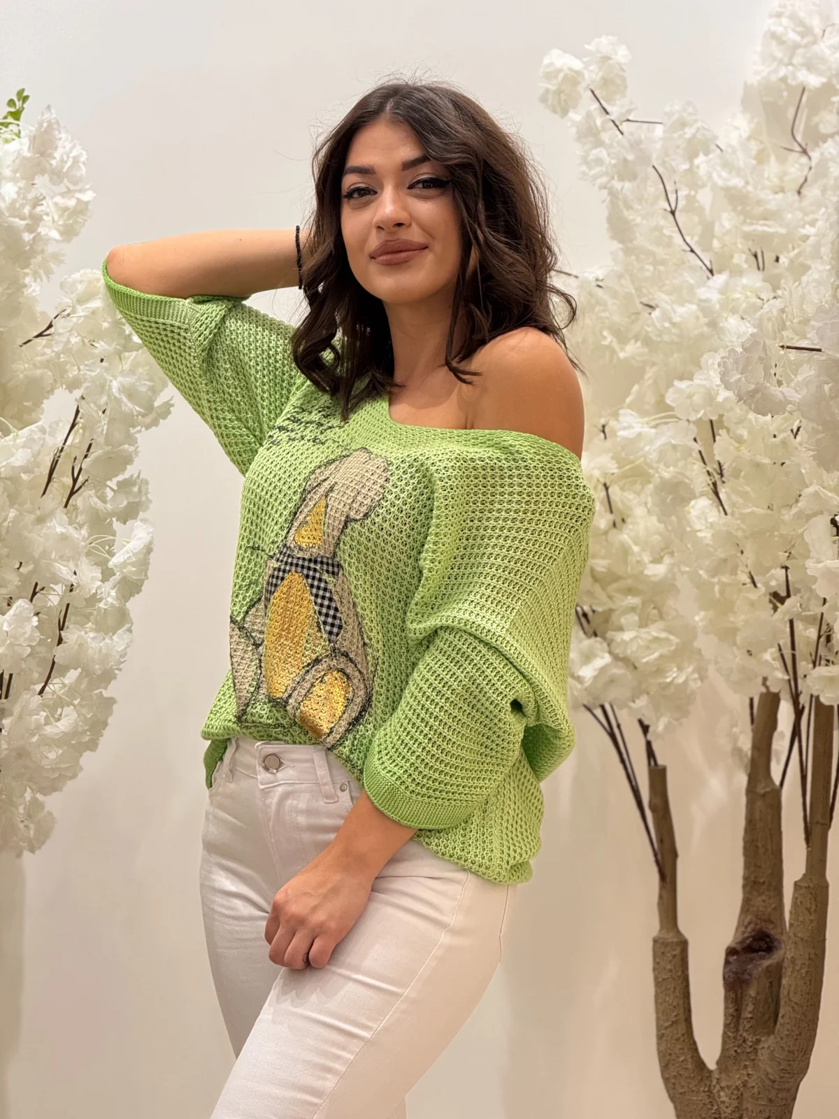 Bluza verde cu ursulet [4]