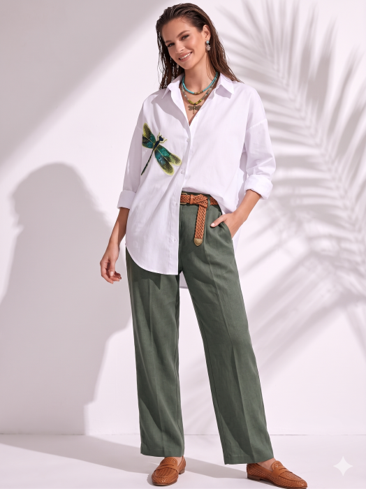 Camasa alba dama cu imprimeu libelula [4]