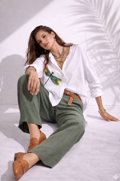 Camasa alba dama cu imprimeu libelula [3]