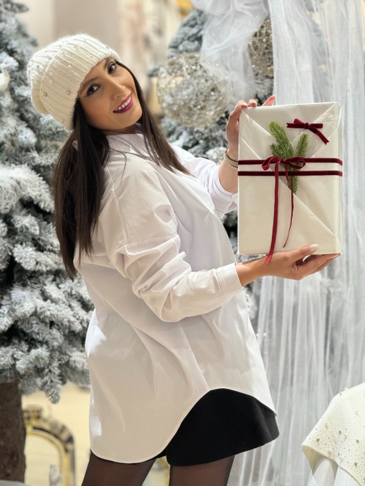 Camasa dama din bumbac alba [4]