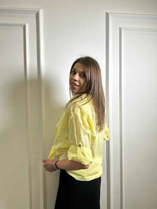 Camasa dama galbena pudra perforata [3]