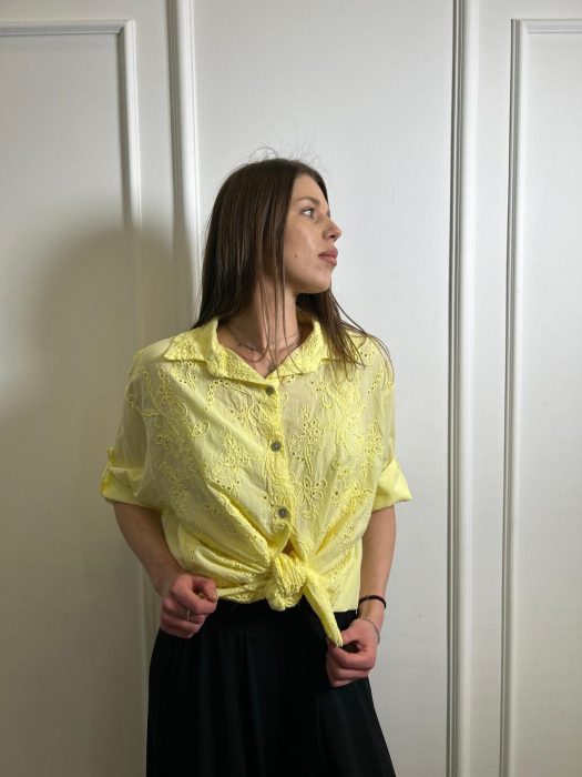 Camasa dama galbena pudra perforata [2]