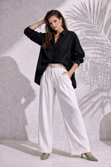 Camasa dama neagra din bumbac [2]