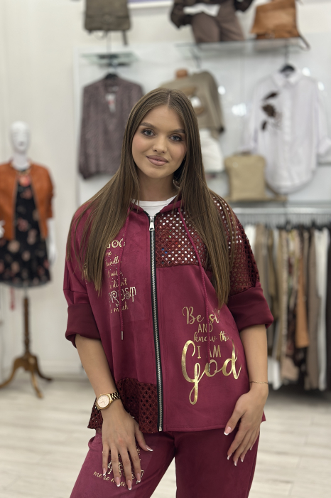 Jacheta dama bordo perforata