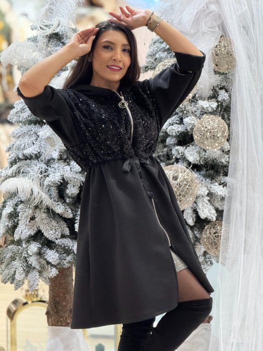 Jacheta dama neagra cu paiete [7]