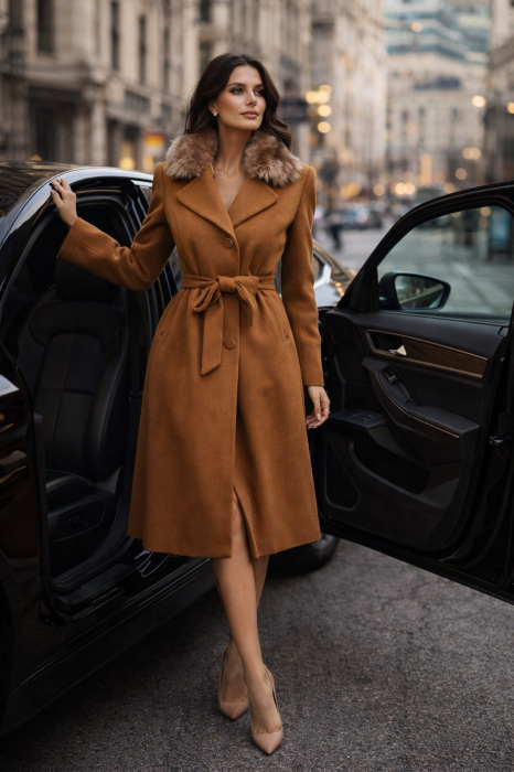 Palton dama elegant maro aramiu [3]