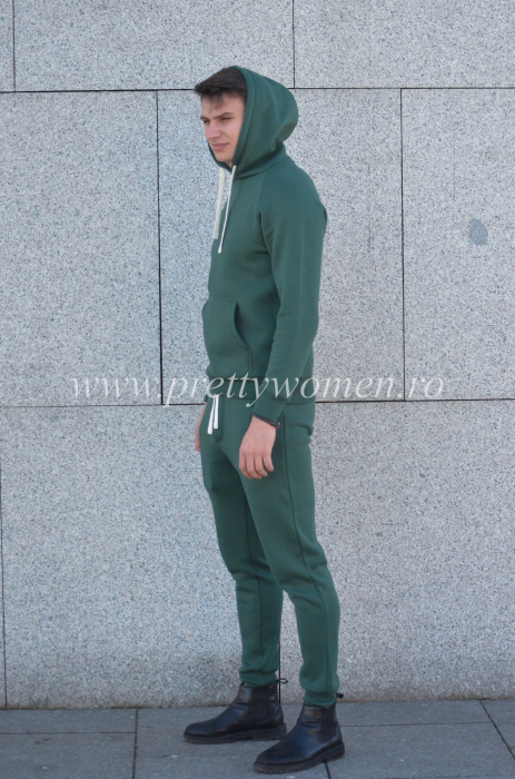 Pantalon verde din bumbac [3]