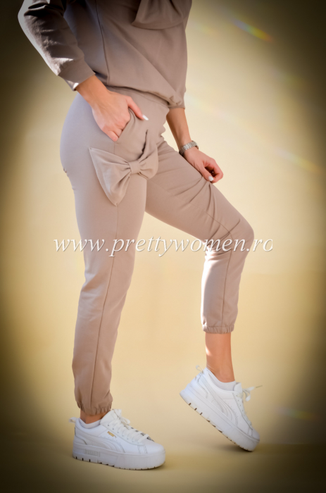 Pantaloni din bumbac cu funda [2]