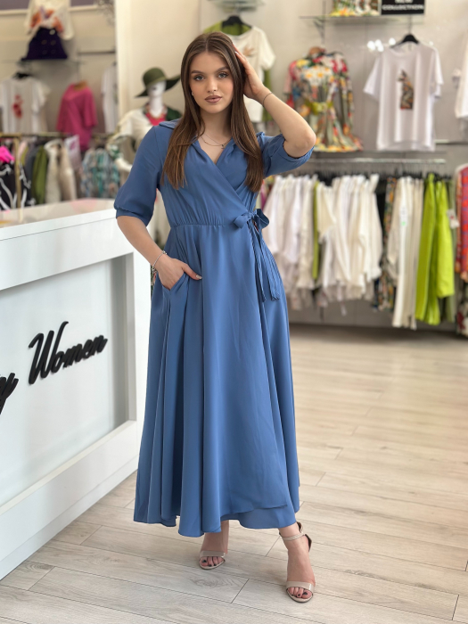 Rochie albastra petrecuta [2]